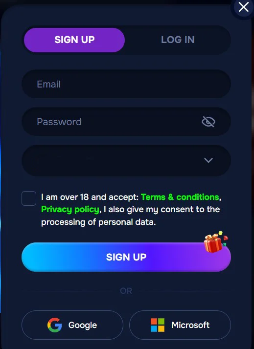 Wizardo Casino Registration